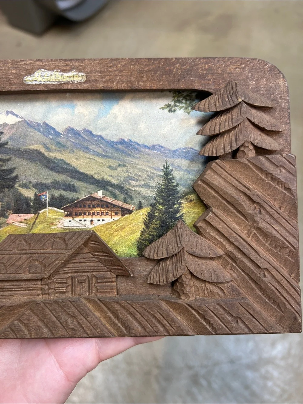 Vintage carved wooden